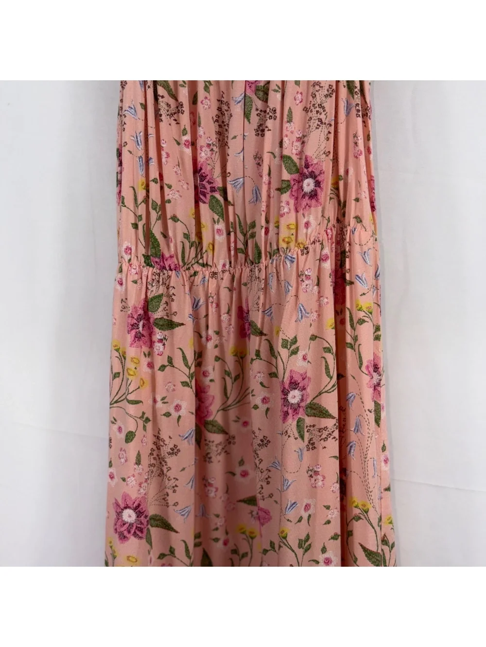 Old Navy Girls Large 10–12 Pink Floral Tiered Maxi Dress